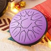 Steel Tongue Drum Percussion, 6 Inch 11 Notes Musical Instruments, Music Gifts for Family Friends (Lavender)