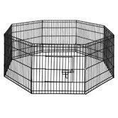 i.Pet 2x24" 8 Panel Dog Playpen Pet Fence Exercise Cage Enclosure Play Pen