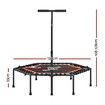 Everfit 51inch Hexagon Fitness Trampoline Rebounder Adjustable Handrail Orange