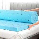 Giselle Bedding Memory Foam Mattress Topper Ventilated Cool Gel 8cm Queen