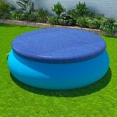 Aqua Buddy Pool Cover Fit 2.44m Round Above-ground Ring Swimming Pool Blanket Blue