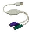 PS2 to USB Adapter for PS2 Port Mouse and Keyboard, Male to Female Cable