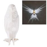 White 3D Owl LED Wall Light Battery Operated Resin Night Lamp 22x11 5x8 5CM White Light Animal Decoration For Staircase Hallway Kitchen