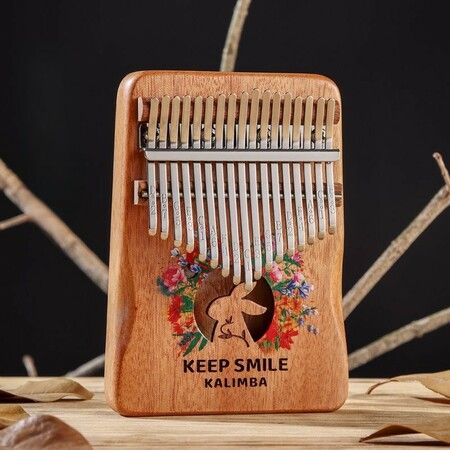 Kalimba Thumb Piano 17 Key - Portable Finger Piano with Tuning Hammer & Study Guide, Premium Wood, Unique Musical Gift for Adults & Kids (Rabbit)