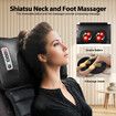 Full Body Massage Mat Heated Foot Back Massager Shiatsu Vibration Lumbar Support Neck Leg Relax Electric Heating Pad HOMASA Chair Recliner Seat Cushion