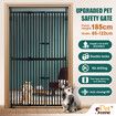 Safety Gate Retractable Pet Dog Cat Extra Tall Fence Enclosure Guard Security Barrier Fencing for Stairs Doorway Kitchen 190 to 250cm Black