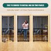 Safety Gate Retractable Pet Dog Cat Extra Tall Fence Enclosure Guard Security Barrier Fencing for Stairs Doorway Kitchen 190 to 250cm Black