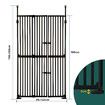 Safety Gate Retractable Pet Dog Cat Extra Tall Fence Enclosure Guard Security Barrier Fencing for Stairs Doorway Kitchen 190 to 250cm Black