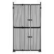 Safety Gate Retractable Pet Dog Cat Extra Tall Fence Enclosure Guard Security Barrier Fencing for Stairs Doorway Kitchen 190 to 250cm Black