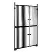 Safety Gate Retractable Pet Dog Cat Extra Tall Fence Enclosure Guard Security Barrier Fencing for Stairs Doorway Kitchen 190 to 250cm Black