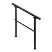 Stair Handrail Railings 3 to 4 Steps Adjustable Safety Metal Guard Hand Rails Kit for Outdoor Staircases Decks Porches Black