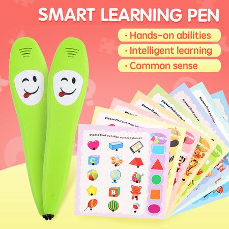 Smart Talking Book Kids Education Toys English Learning Book with Smart Learning Pen, Electronic Sound Early Learning Books for Kids