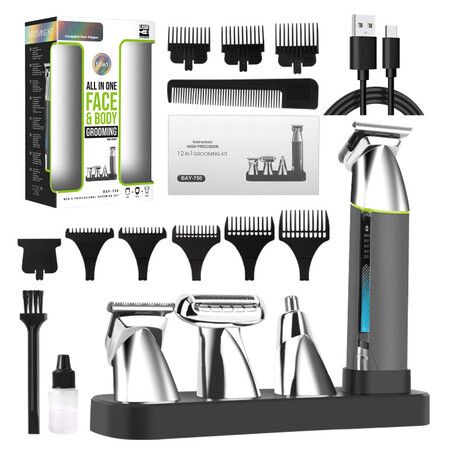Professional Cordless Hair Clippers Trimmer Barber Clipper Shaver Set Cordless Hair Cutting Grooming Haircut Kit For Men