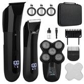 Professional Electric Cordless Hair Clipper With Adjustable Comb Shaver Set Hair Cutting Machine With Storage Bag For Men