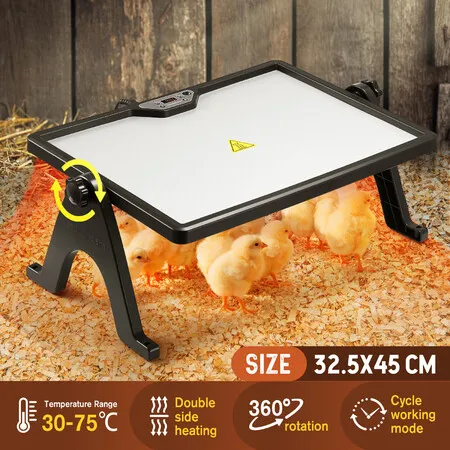 Chick Brooder Heating Plate Chicken Coop Heater Chook Brooding Warmer Heat Adjustable Temperature Lamp for Poultry Duck Quail Bird House Box Cage 180W