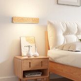 Wall Light with Remote Control,60cm LED Wall lamp,Ash Wood Wall Light for Living Room,Bedroom