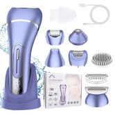 Electric Shaver For Womens Bikini Legs Underarm Public Hairs Rechargeable Trimmer With Detachable Head Cordless Wet Dry Use