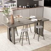 Dining Bar Table Diner Hall Coffee Kitchen Dinner Breakfast Room Outdoor Furniture Modern Farmhouse Cafe Restaurant Office Work Desk Wood 180x80x75cm