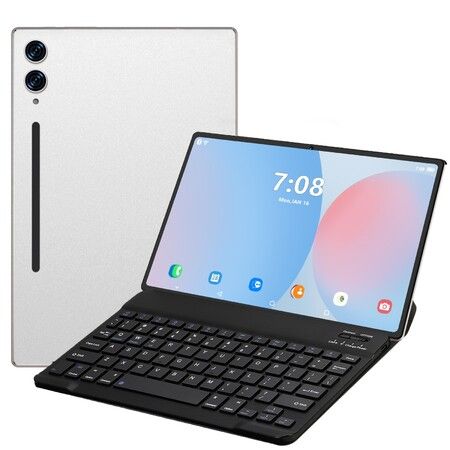 Android 15 Tablet 10.1 Inch 8 Core 8GB RAM 256GB ROM 10000mAh Battery HD Screen With Keyboard Color Grey