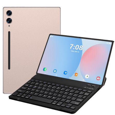 Android 15 Tablet 10.1 Inch 8 Core 8GB RAM 256GB ROM 10000mAh Battery HD Screen With Keyboard Color Gold
