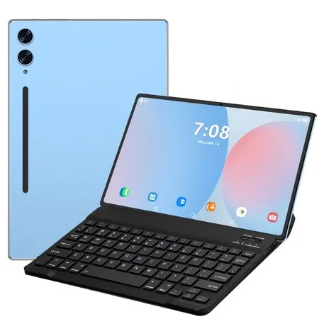 Android 15 Tablet 10.1 Inch 8 Core 8GB RAM 256GB ROM 10000mAh Battery HD Screen With Keyboard Color Blue