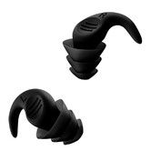 Swimming Ear Plugs, Waterproof Reusable Silicone Swim Earplugs for Swimming Surfing Snorkeling Showering (Black)