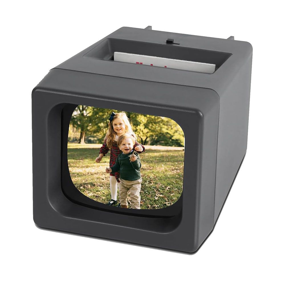 35mm Slide Film Viewer, 2X Magnification Slide Viewer, Desk Top LED Lighted Illuminated Viewing Old Slides