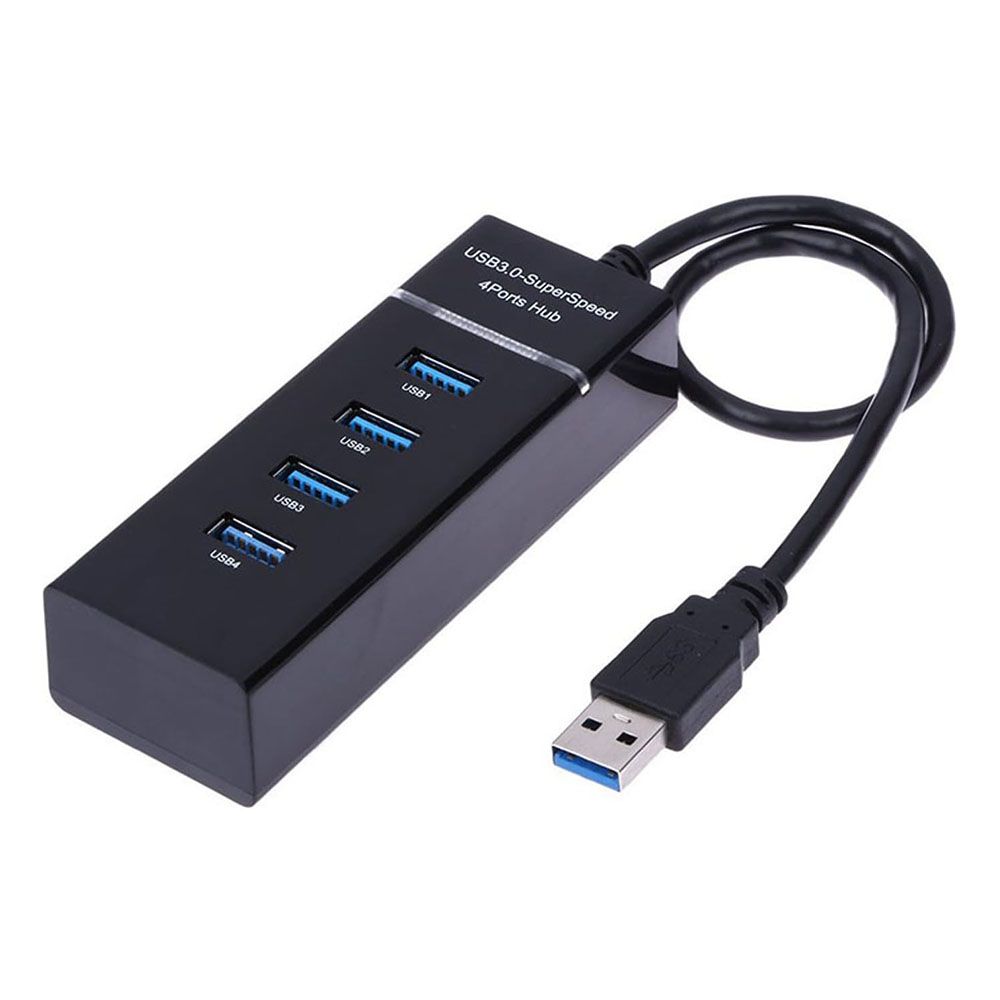 4 Port USB 3.0 Hub High Speed 5Gbps Transfer Speed Lightweight USB Cable Adapter for PS4, PS4 Slim, Ps4 Pro, Computer Laptop PC