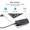 4 Port USB 3.0 Hub High Speed 5Gbps Transfer Speed Lightweight USB Cable Adapter for PS4, PS4 Slim, Ps4 Pro, Computer Laptop PC