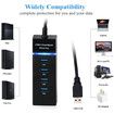 4 Port USB 3.0 Hub High Speed 5Gbps Transfer Speed Lightweight USB Cable Adapter for PS4, PS4 Slim, Ps4 Pro, Computer Laptop PC