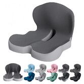 Memory Foam Integrated Seat Cushions, Back and Seat Cushion, Ergonomic Pad Pillow for Lower Back Tailbone Protection Lumbar Support (Grey)