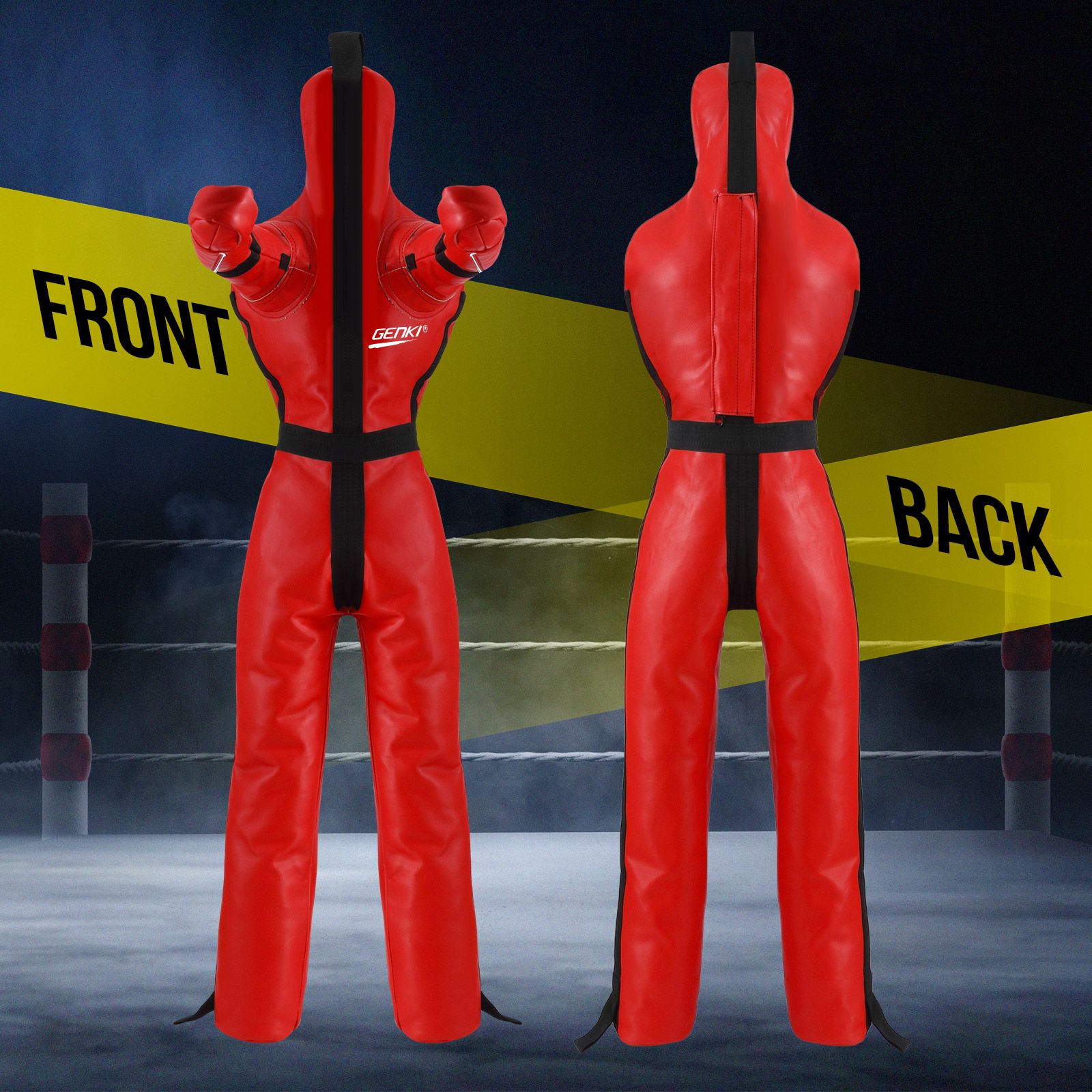 180cm Grappling Dummy BJJ MMA Wrestling Jiu Jitsu Boxing Punching Unfilled Judo Karate Kickboxing Practice Bag Kicking Sports Training Mannequin Genki