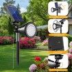 Solar Spot Lights Outdoor,36 LEDs Solar Landscape Lighting with 2200mAh,Outdoor Lights Auto On/Off 2-in-1 Wall or Ground Solar Powered 4 Pack (Multicolor)