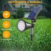Solar Spot Lights Outdoor,36 LEDs Solar Landscape Lighting with 2200mAh,Outdoor Lights Auto On/Off 2-in-1 Wall or Ground Solar Powered 4 Pack (Multicolor)
