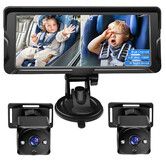6.8Inch Car Camera HD 1080P, Rear-Facing Car Kids Monitor with Night Vision, Adjustable View Angle, Easy Setup with Display, Safety for Infants