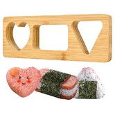 Musubi Press Onigiri Mold Kit, Large Bamboo Classic Rice Shaper Musubi Ball Sushi Maker Mold Tools for Home DIY Family Lunch Bento Picnic Snack Kitchen