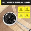 Floor Spin Mop Cleaner 4In1 Electric Cordless Spinning Scrubber Polisher Sweeper Waxer Washer Cleaning Machine Washing Pads for Hard Wood Tile Marble