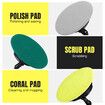 Floor Spin Mop Cleaner 4In1 Electric Cordless Spinning Scrubber Polisher Sweeper Waxer Washer Cleaning Machine Washing Pads for Hard Wood Tile Marble