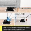 Floor Spin Mop Cleaner 4In1 Electric Cordless Spinning Scrubber Polisher Sweeper Waxer Washer Cleaning Machine Washing Pads for Hard Wood Tile Marble