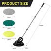 Floor Spin Mop Cleaner 4In1 Electric Cordless Spinning Scrubber Polisher Sweeper Waxer Washer Cleaning Machine Washing Pads for Hard Wood Tile Marble