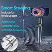 Two-Way 360 Degree Rotation Articulating Borescope with Light for iOS and Andriod 1080P Endoscope Inspection Camera 8mm Probe Waterproof Lens