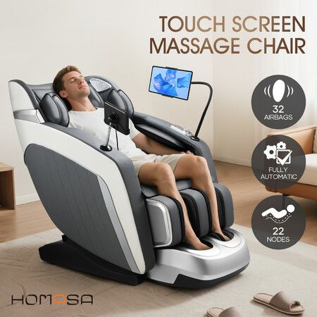 Full Body Massage Chair Zero Gravity Recliner Shiatsu Relax Neck Shoulder Back Leg Foot Massaging Airbags Electric Heat Vibration Kneading with Cover