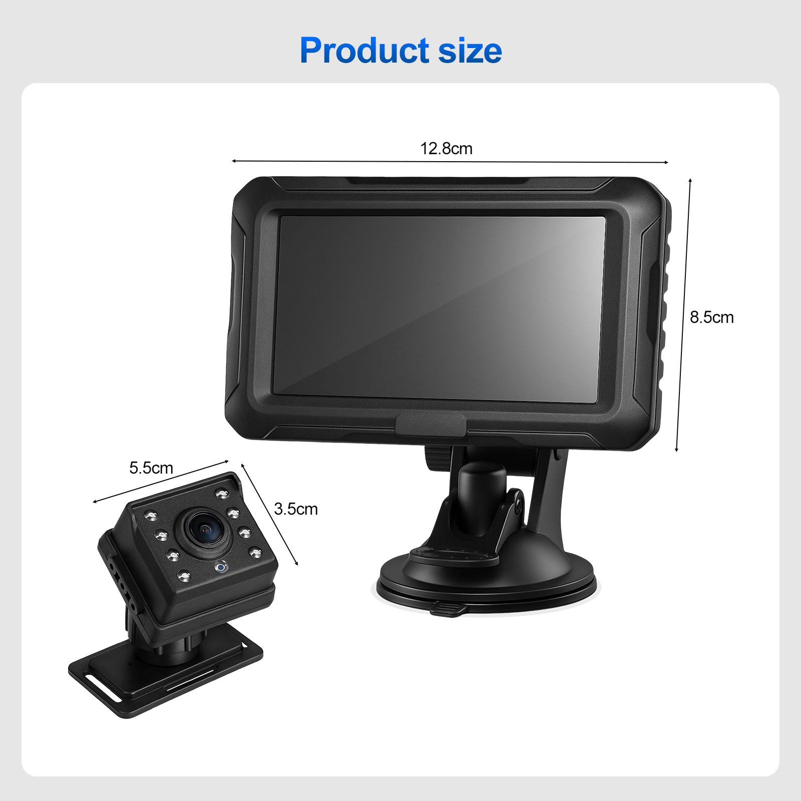 Baby Monitor Car Camera 1080P HD LED Night Vision Cam Back Seat Infant Kids Pet Safety Wide Clear View Rear Facing 4.3 Inch Display Easy Setup Mirror