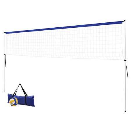 Everfit 6M Portable Volleyball Net Set Adjustable Height Multi-Sport Net with Ball and Bag