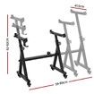 Alpha Heavy Duty Adjustable Piano Stand with Lockable Wheels Z-Stand Black