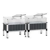 Green Fingers Raised Garden Bed x2 80x49x74cm Greenhouse Planter Box Galvanised Herb