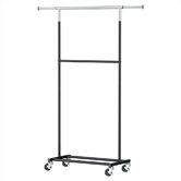 Artiss Clothes Rack Double Rod Airer Rail Coat Stand Adjustable Hanger