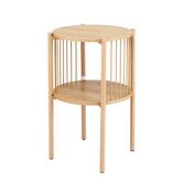 Artiss Coffee Table 2-Tier Round Wood