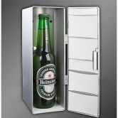 Mini USB PC Fridge Freezer Refrigerator Beverage Drink Cans Warmer Cooler Silver