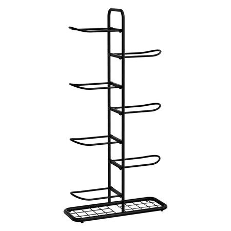 Everfit Ball Storage Rack Sports Equipment Organizer 7-Tier Holder for Garage Gym Black